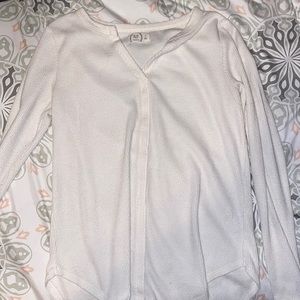 white corduroy sweater